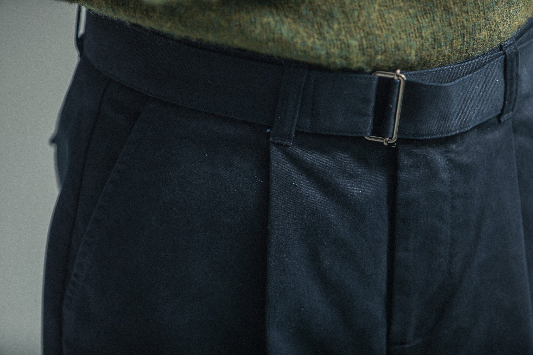 Chino Militaire Pince Simple Navy - Comfort Fit