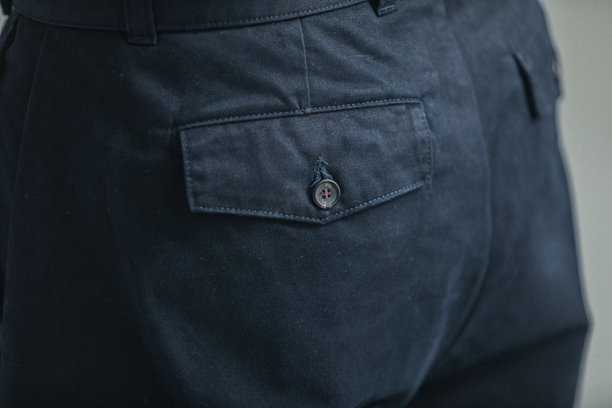 Chino Militaire Pince Simple Navy - Comfort Fit