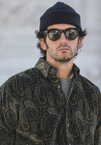 Surchemise Japan Velvet Paisley Khaki - New Modern Fit