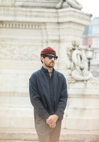 Chemise Flanelle Navy - New Modern Fit