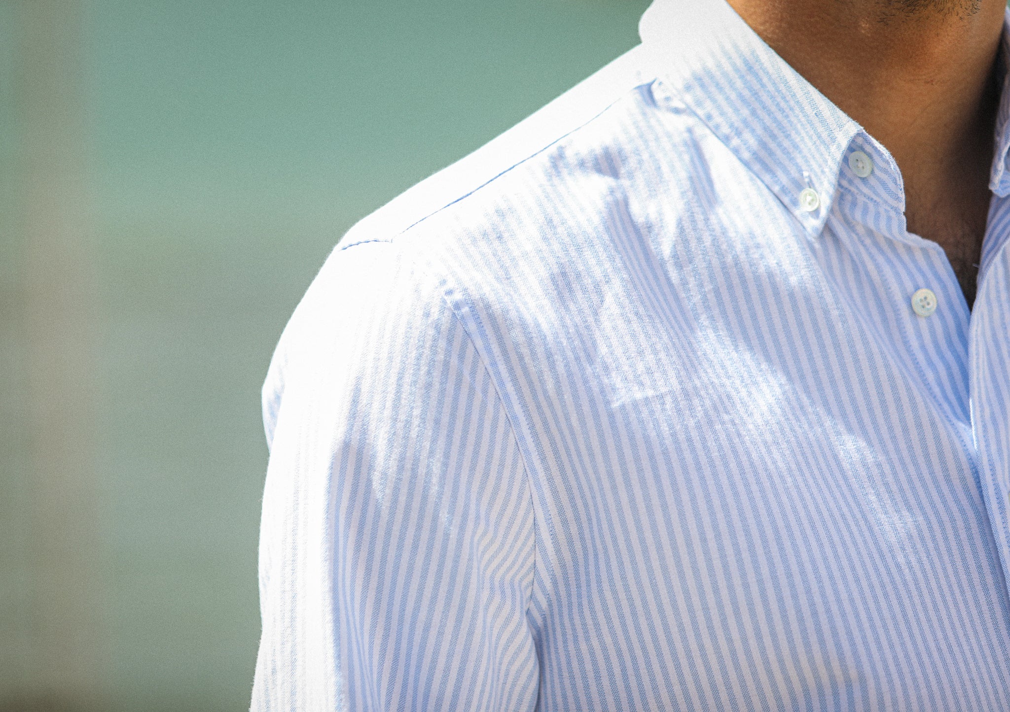Chemise Oxford Rayée Bleu - Retro Fit