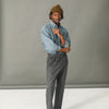 Pantalon Flanelle Double Pince - Gris Foncé