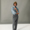 Pantalon Flanelle Double Pince - Gris Foncé