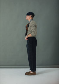Military Pant Velours Navy - Comfort Fit