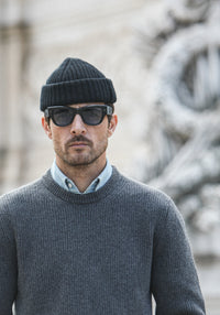 Pull Militaire Lambswool Dark Grey