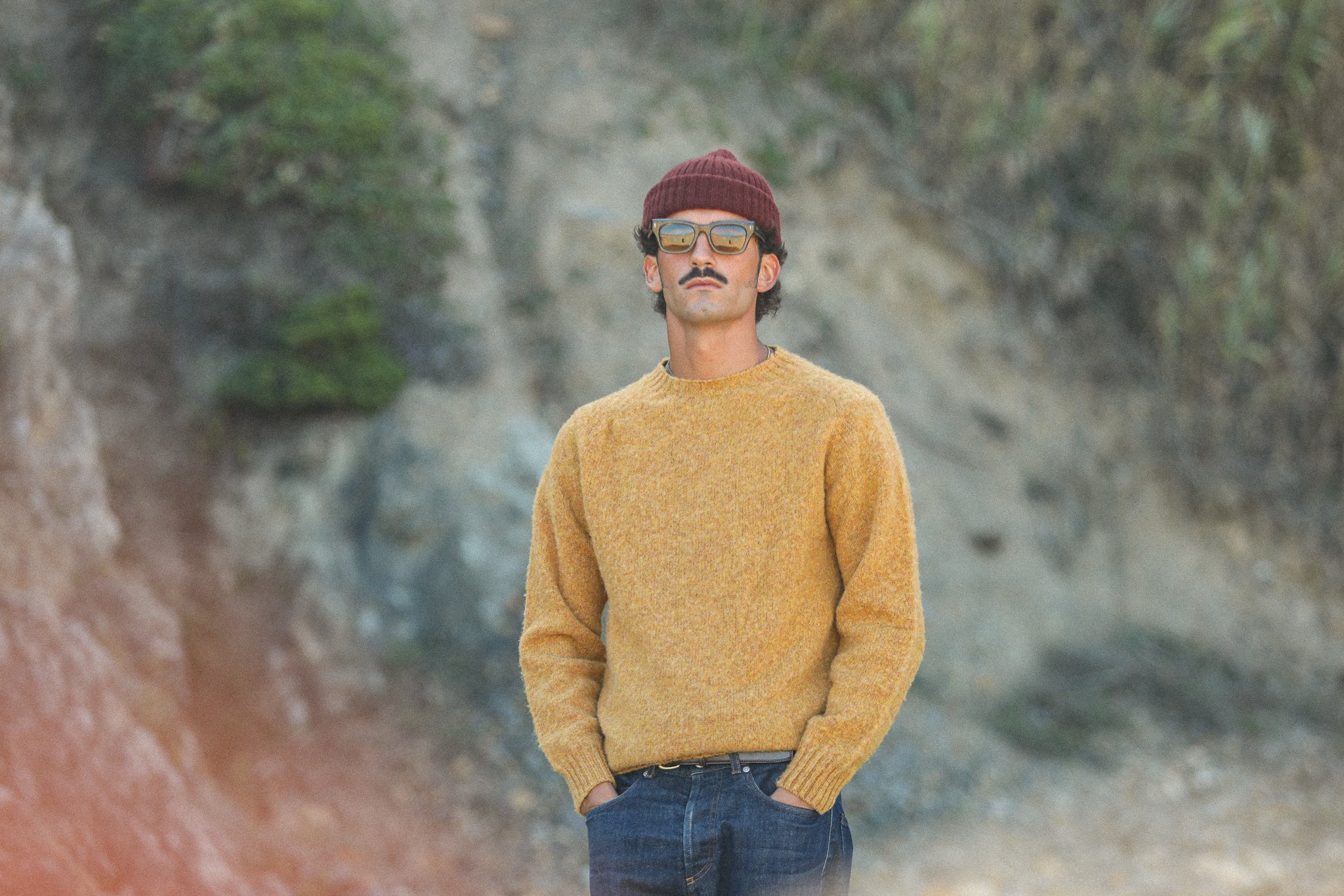 Pull Shetland "Shaggy" Cumin