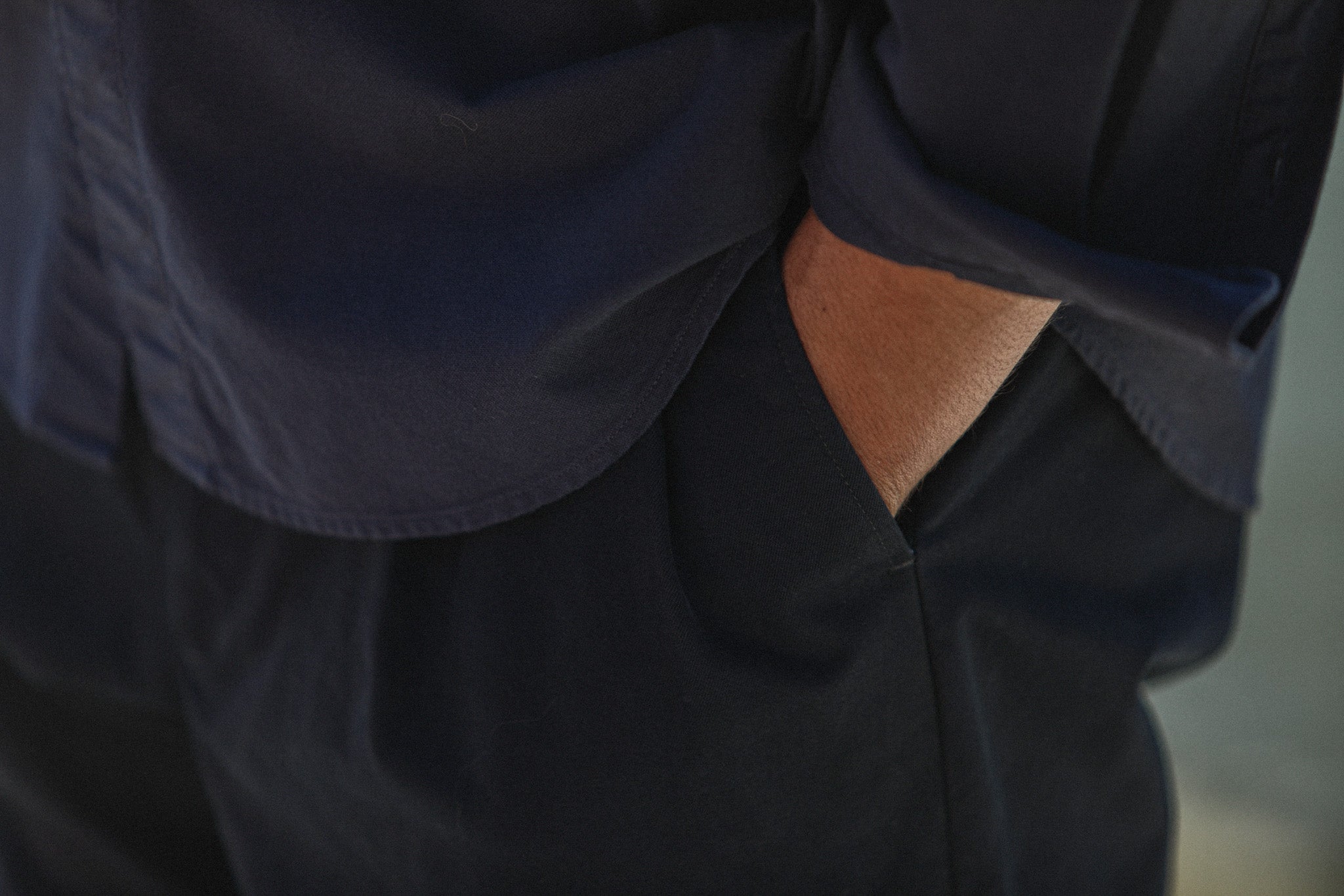 Modern Fit Oxford Navy - Col Habillé