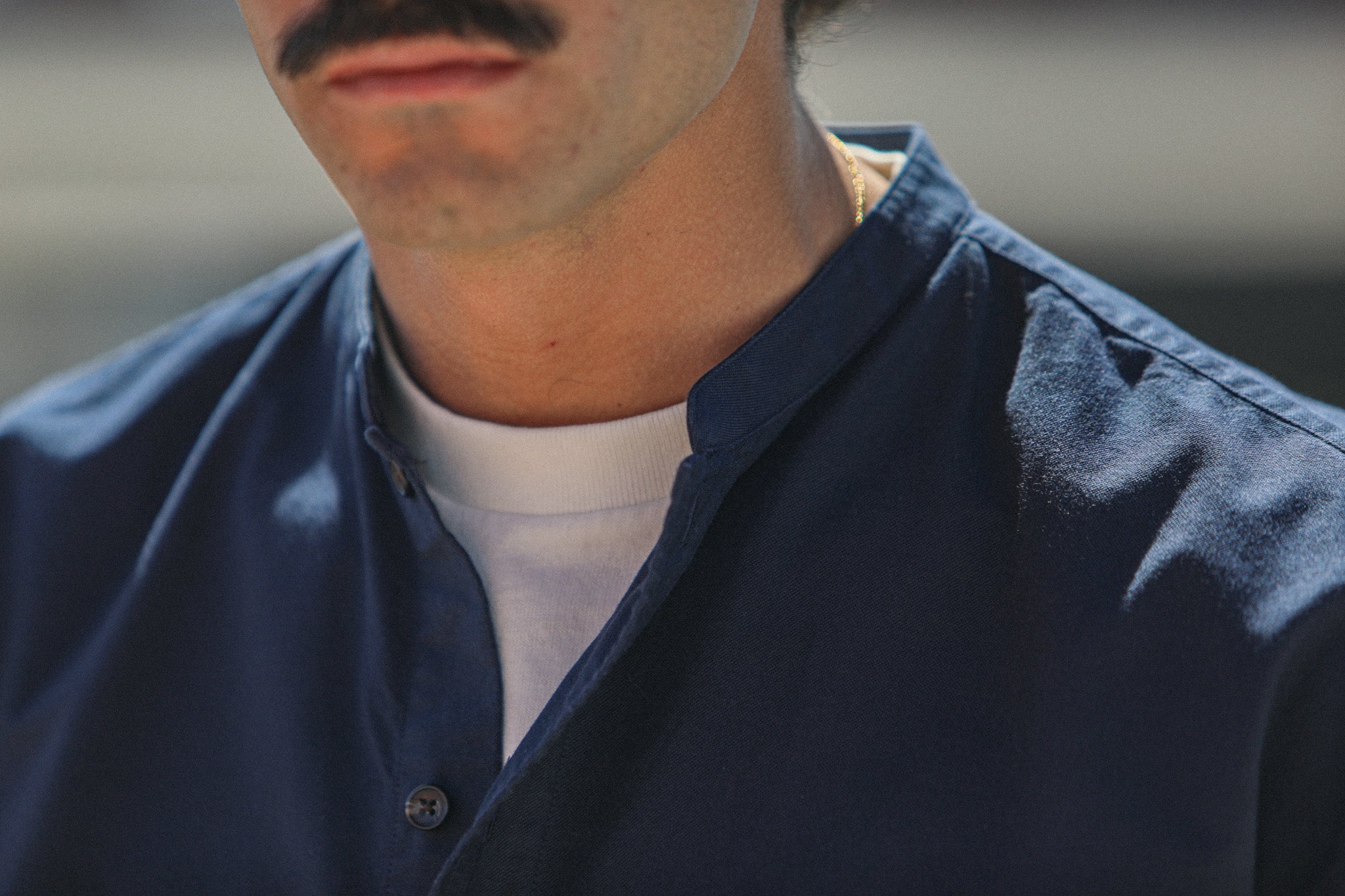 Modern Fit Oxford Navy - Col Habillé