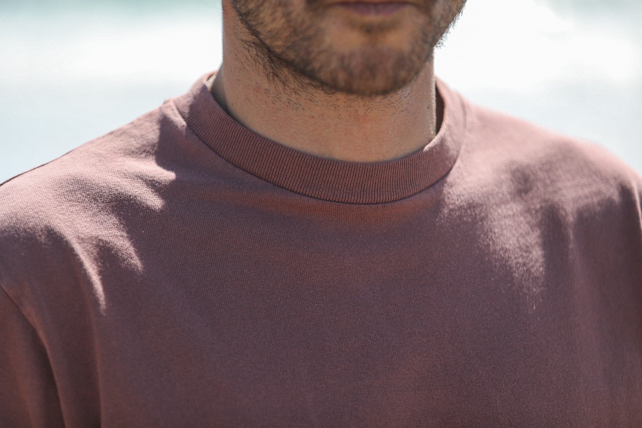 Tee-Shirt Comfort Acid Wash Dark Plum