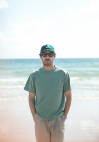 Tee-Shirt Comfort Acid Wash Light Green