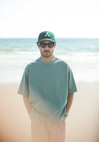 Tee-Shirt Oversized Acid Wash Light Green