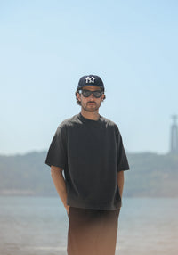 Tee-Shirt Oversized Acid Wash Grey