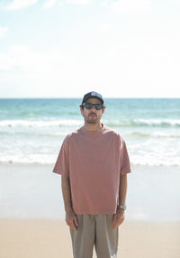 Tee-Shirt Oversized Acid Wash Rose Dust