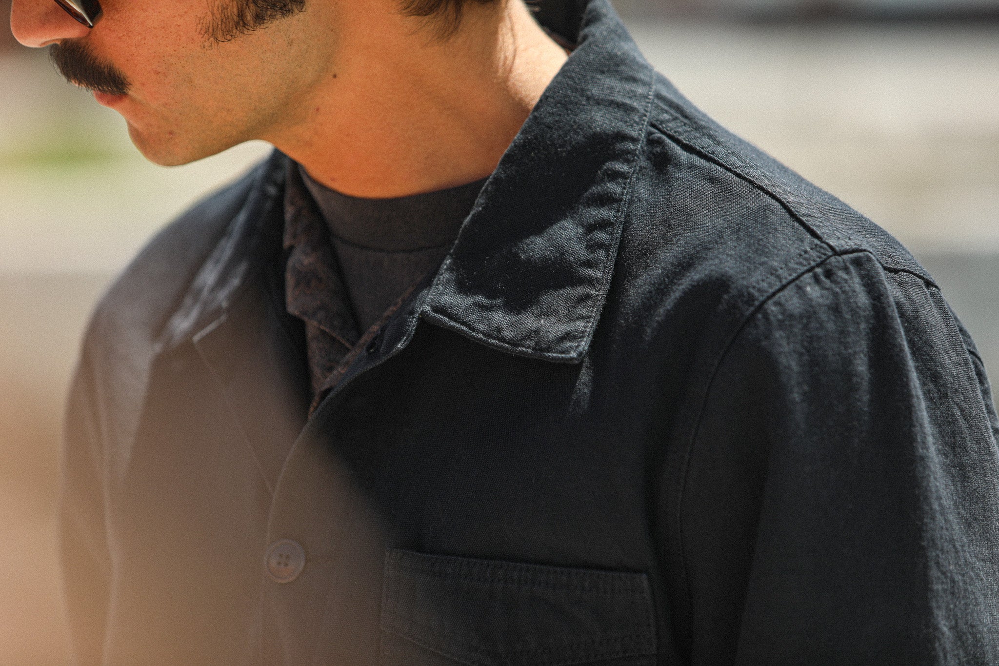 Veste Worker Canvas Japonais Black - New Fit