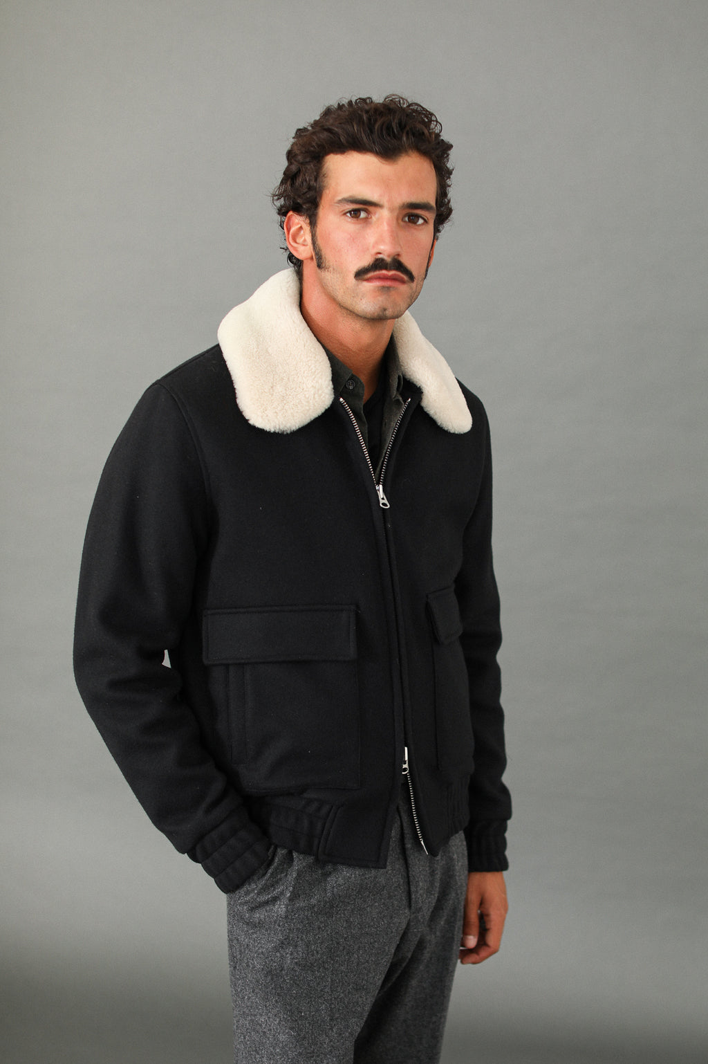Manteau homme de Marque À capuche détachable col de fourrure Épais chaud  manteau d'hiver en coton Vêtement Masculin-XS-Kaki