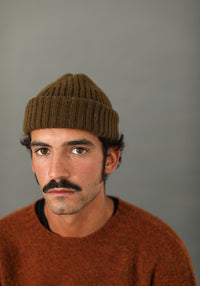 Bonnet laine & alpaga Khaki