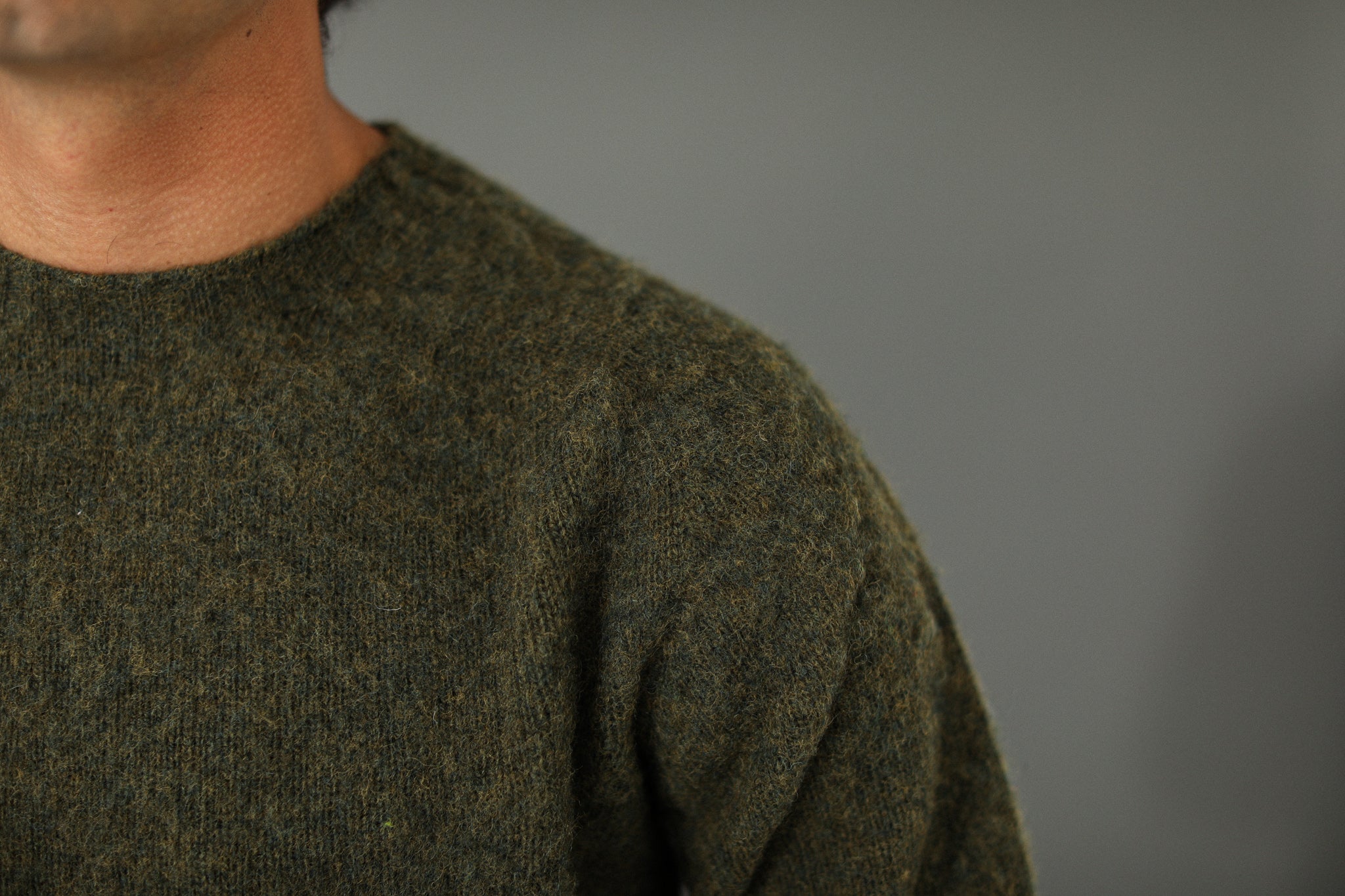 Pull Shetland "Shaggy" Khaki