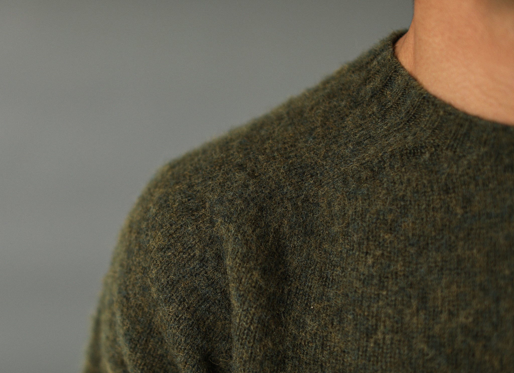 Pull Shetland "Shaggy" Khaki