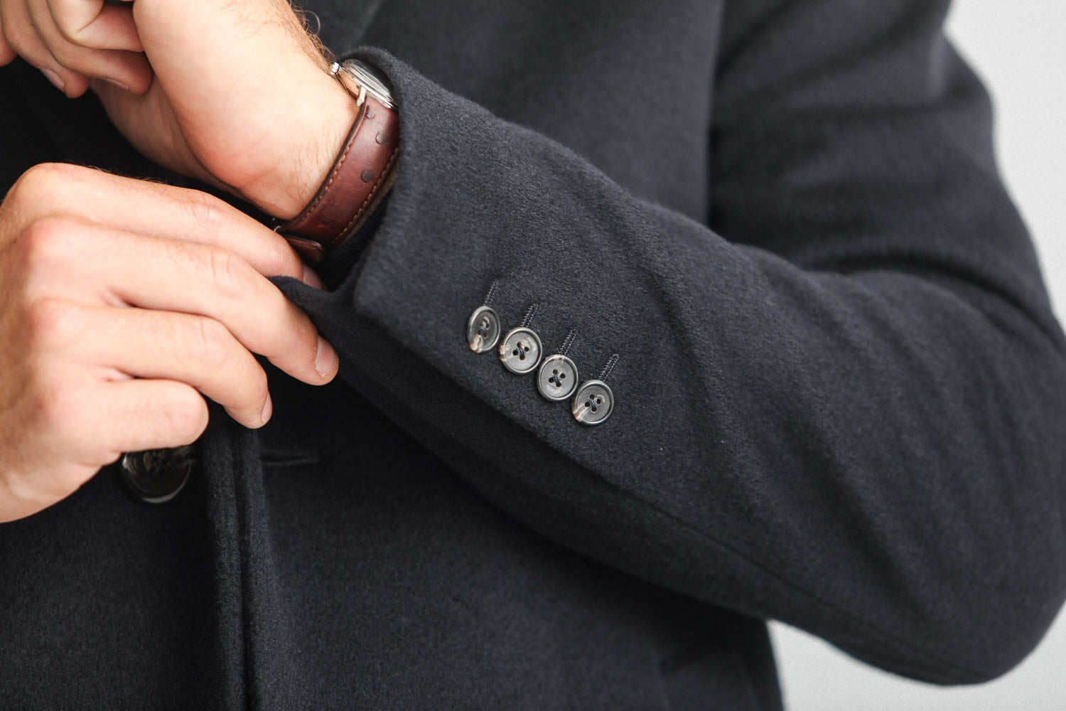 Manteau Laine et Cachemire Marine