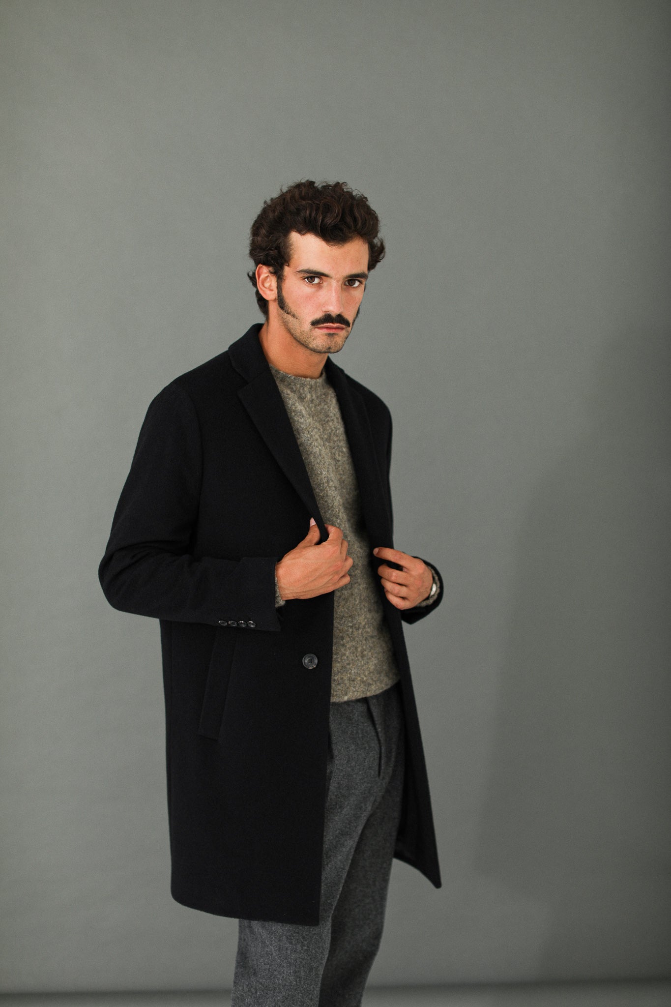 Manteau Confort Laine & Cachemire Noir