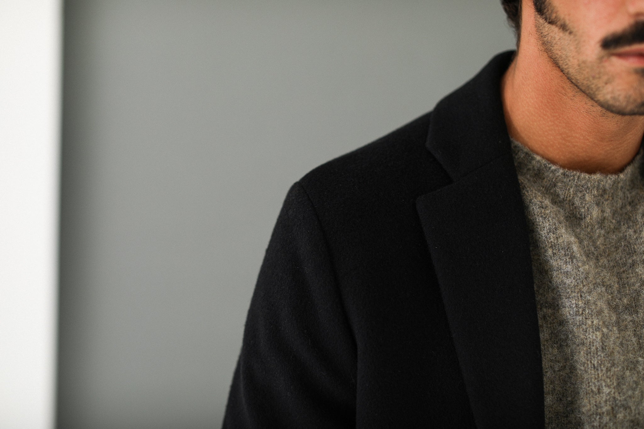 Manteau Confort Laine & Cachemire Noir