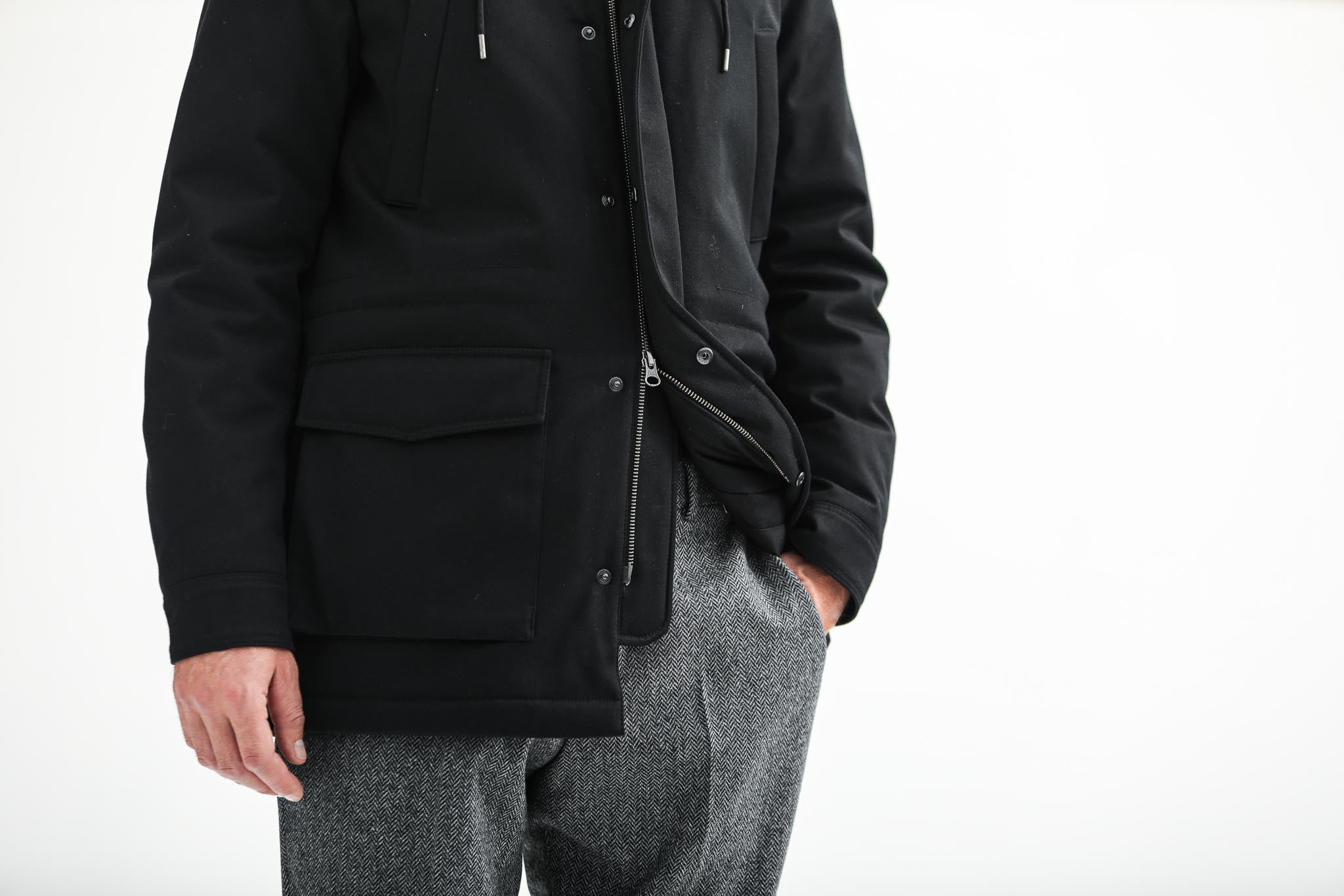 Parka Classique Imperméable Noire