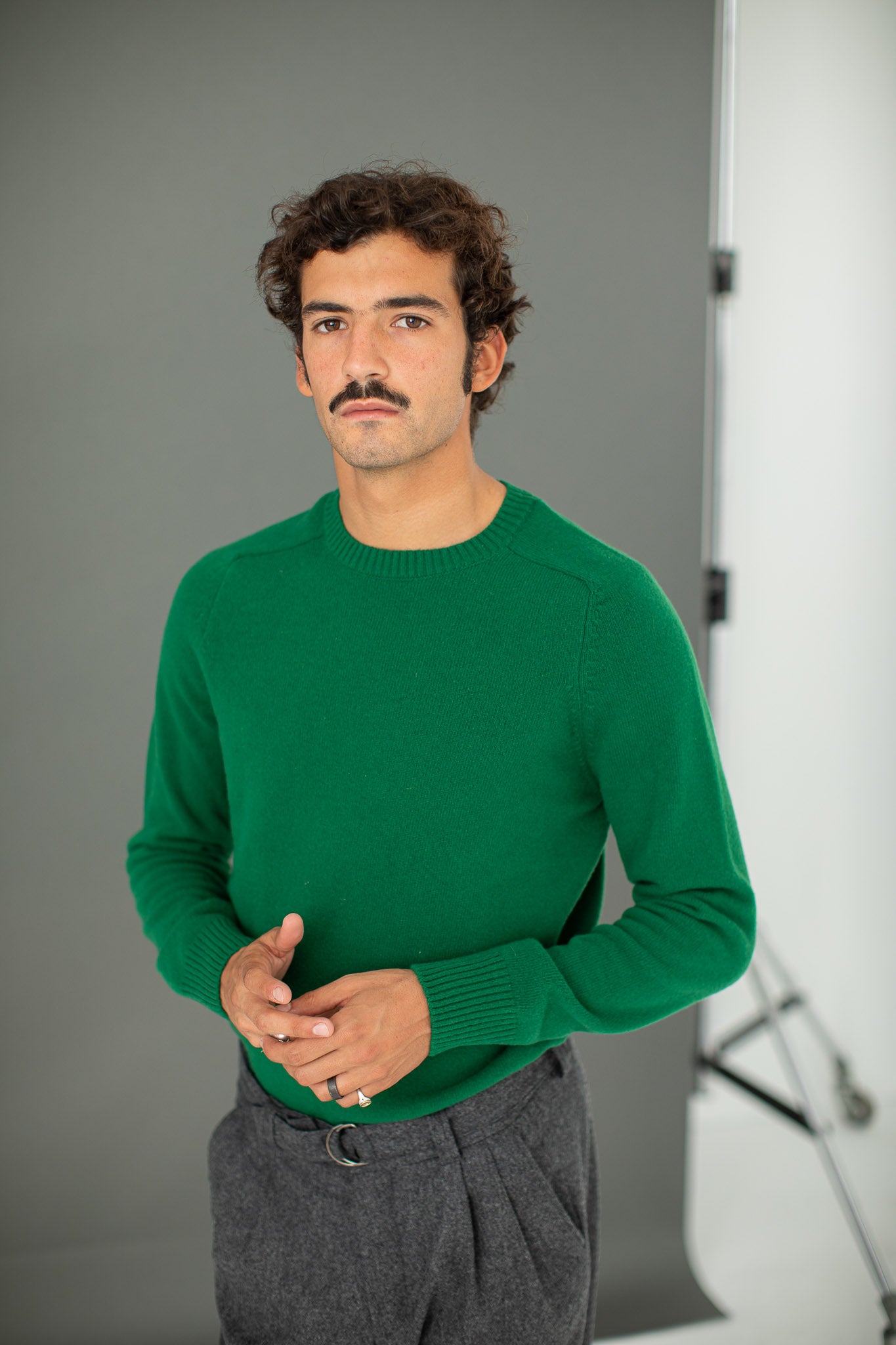 Pull manches marteau Laine Vert