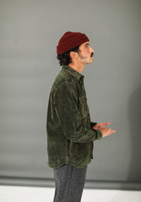 Surchemise Cuir Suédé Vert Forêt