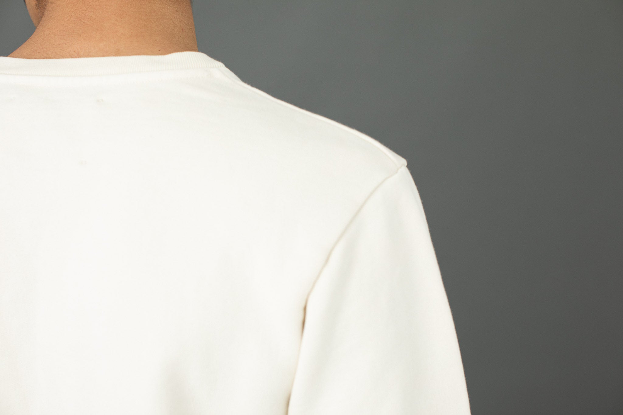 Sweatshirt Molleton Lourd Vintage Crème