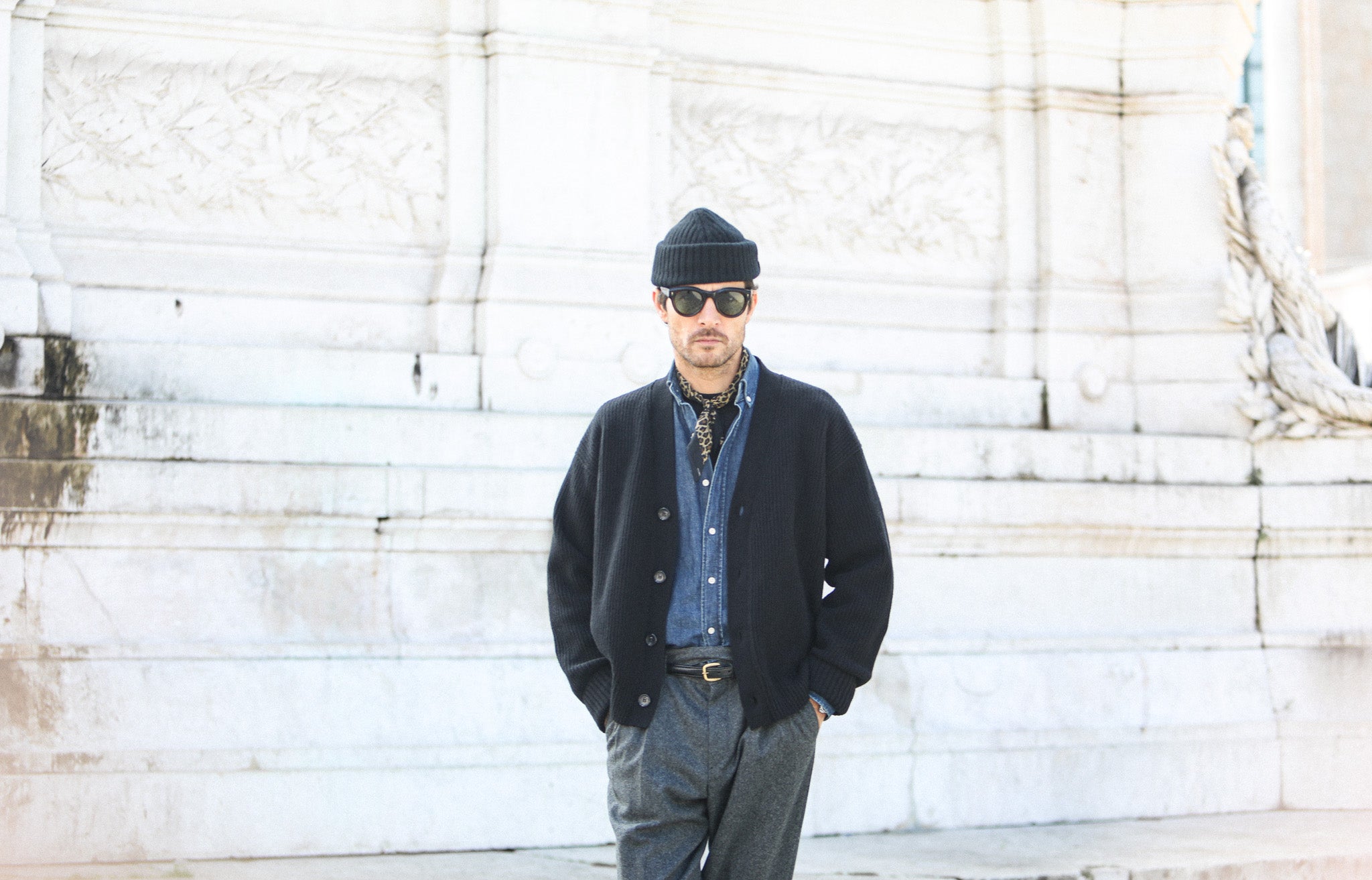 Cardigan Confort Lambswool Noir