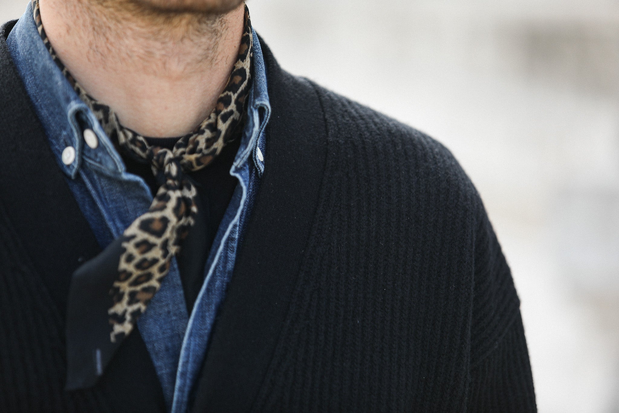 Cardigan Confort Lambswool Noir