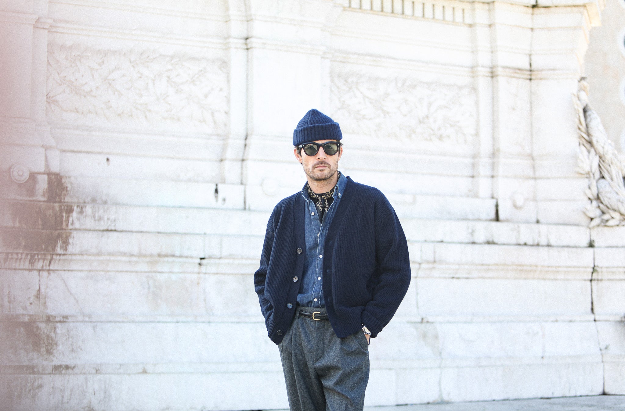 Cardigan Confort Lambswool Navy