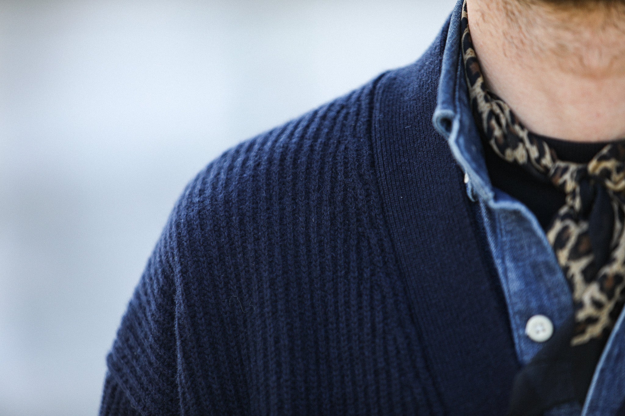 Cardigan Confort Lambswool Navy