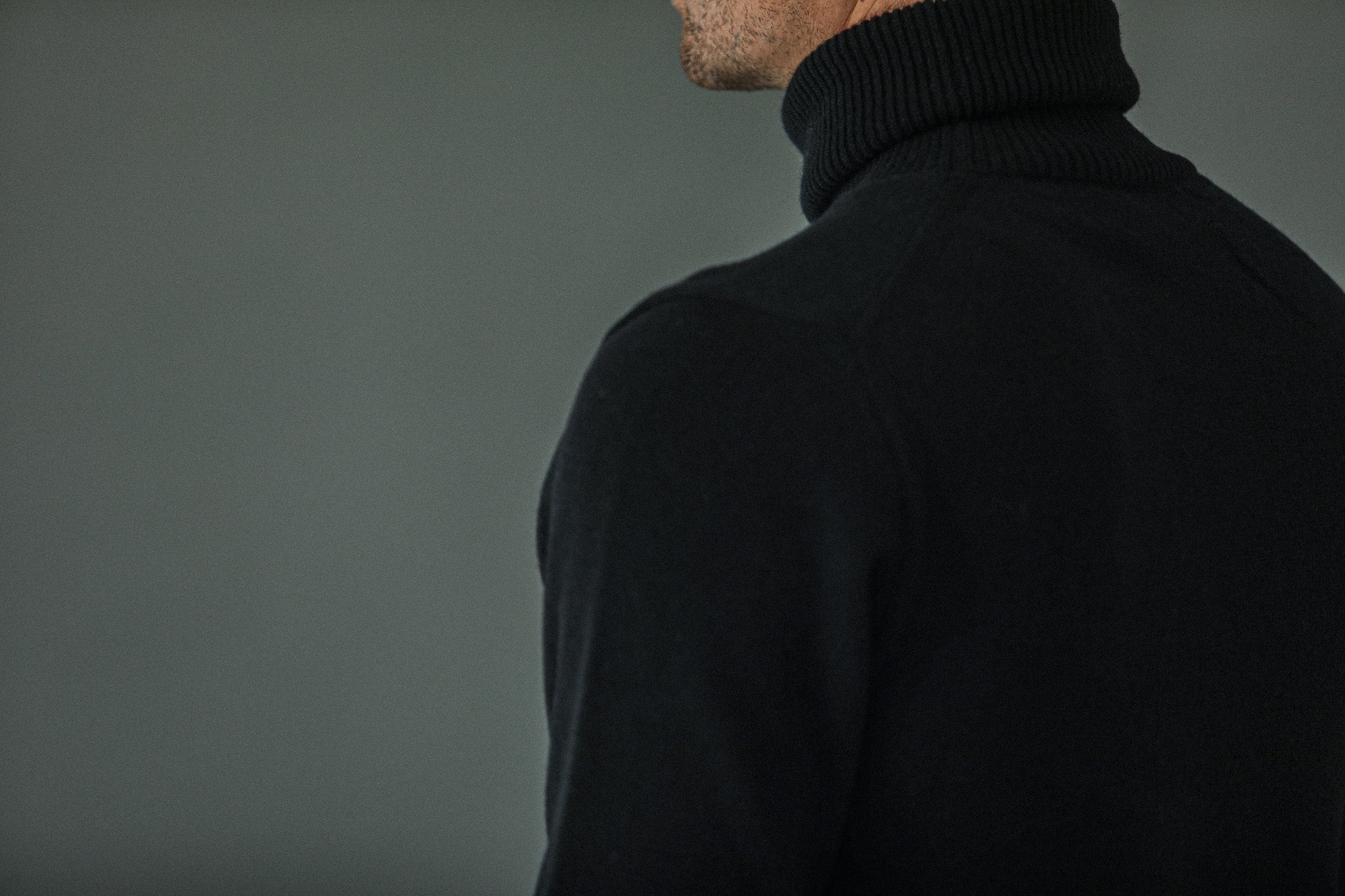 Pull Col Roulé Lambswool Noir