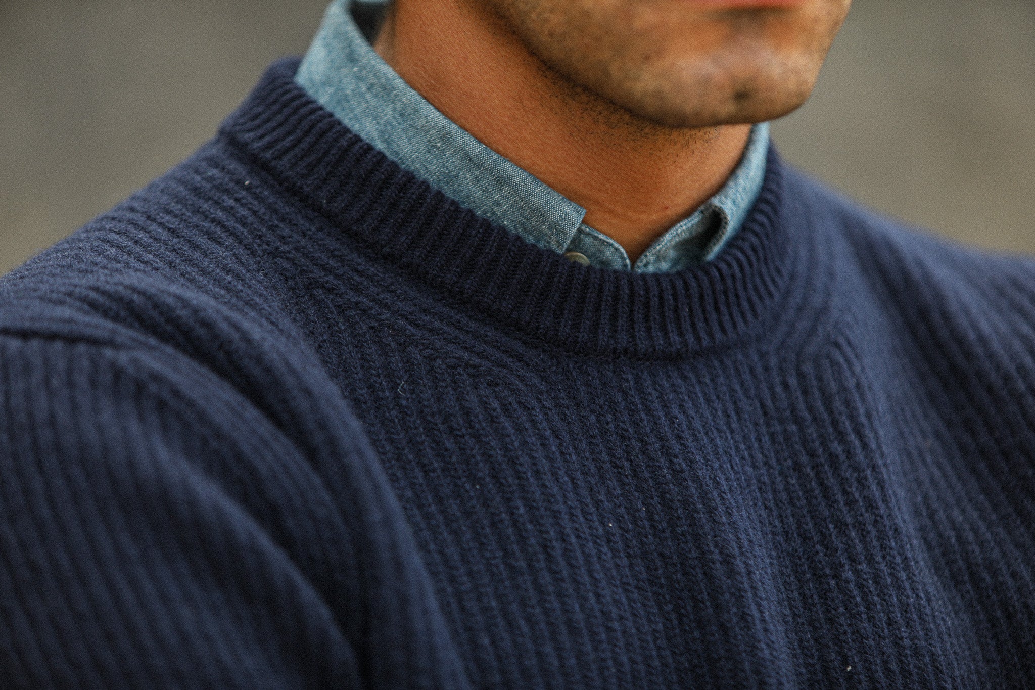 Pull Militaire Lambswool Navy