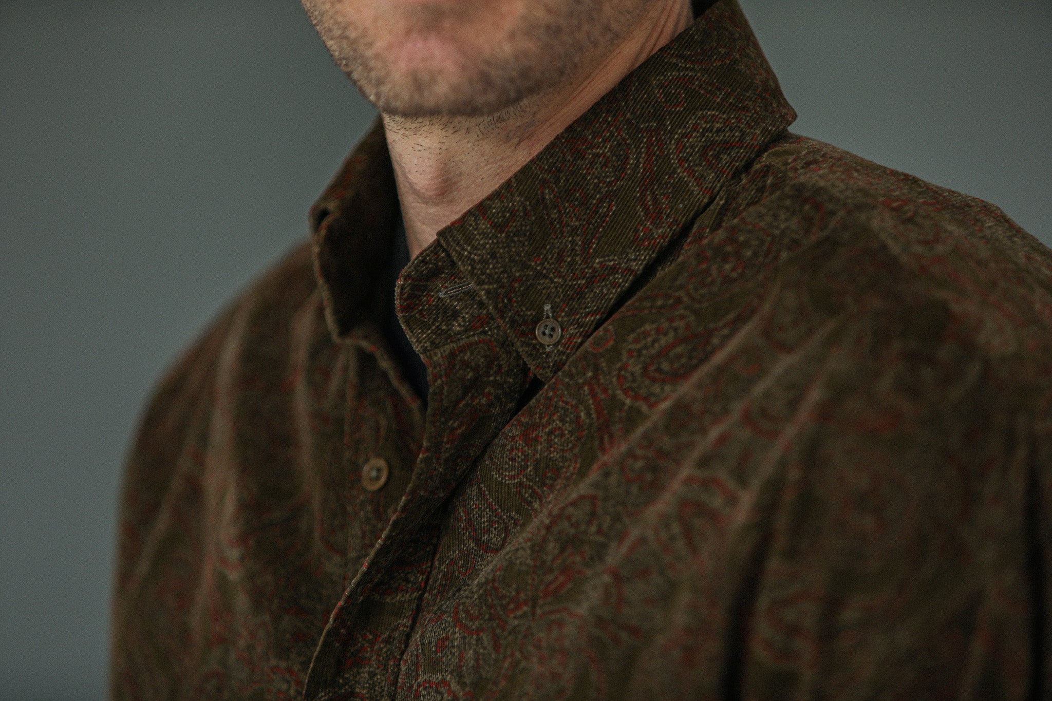 Chemise Velours Japan Paisley - Modern Fit