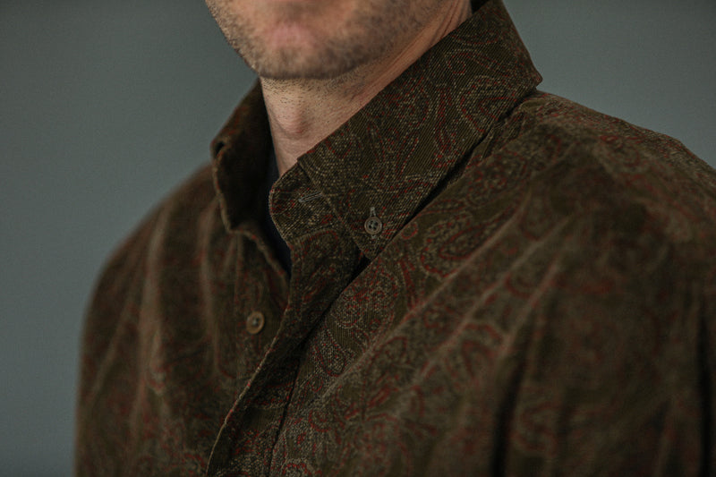 Chemise Velours Japan Paisley - Modern Fit