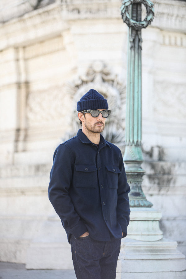 Surchemise Laine Lambswool Navy