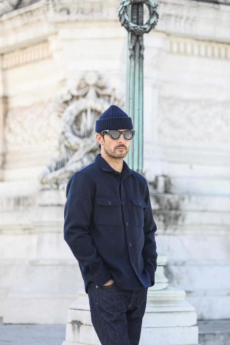 Surchemise Laine Lambswool Navy