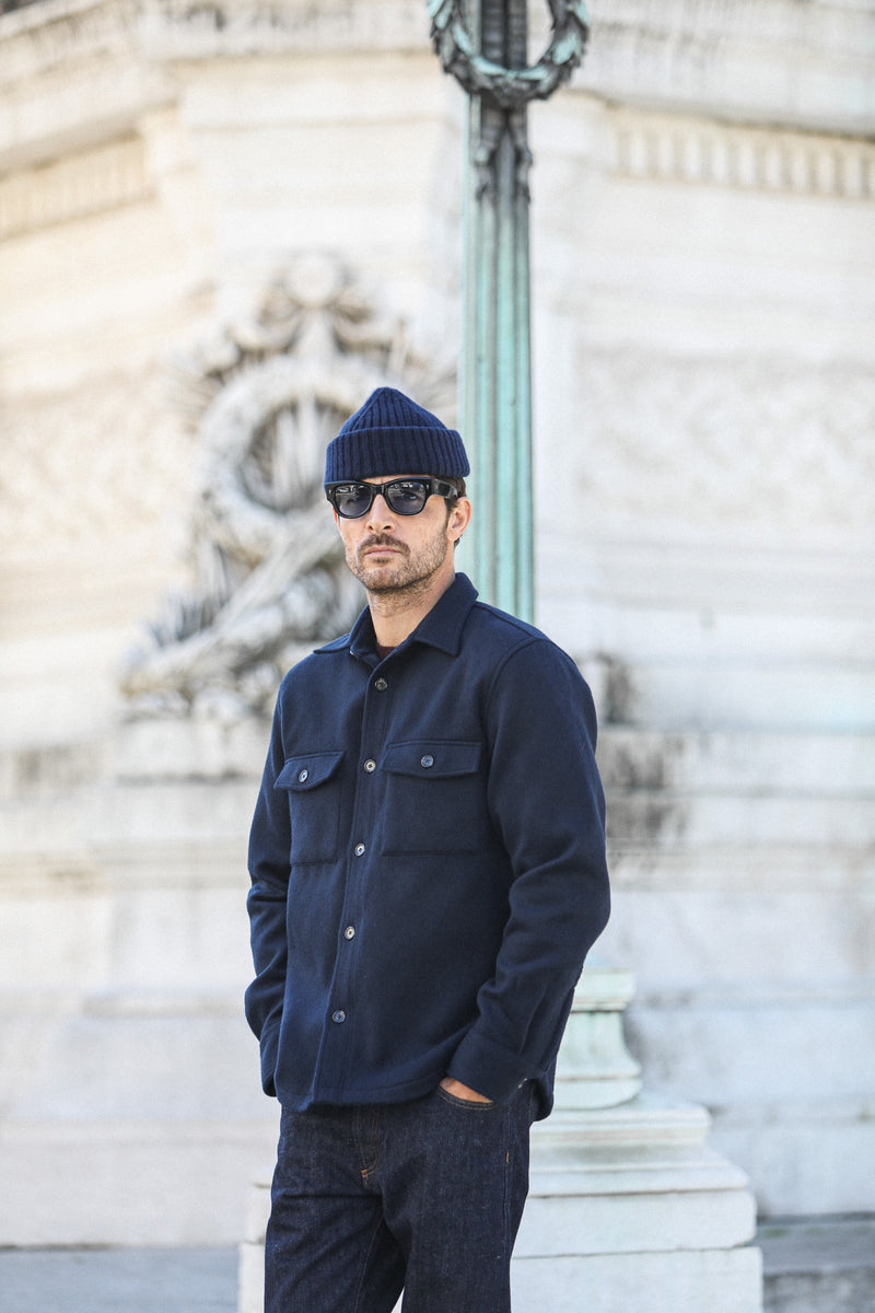 Surchemise Laine Lambswool Navy