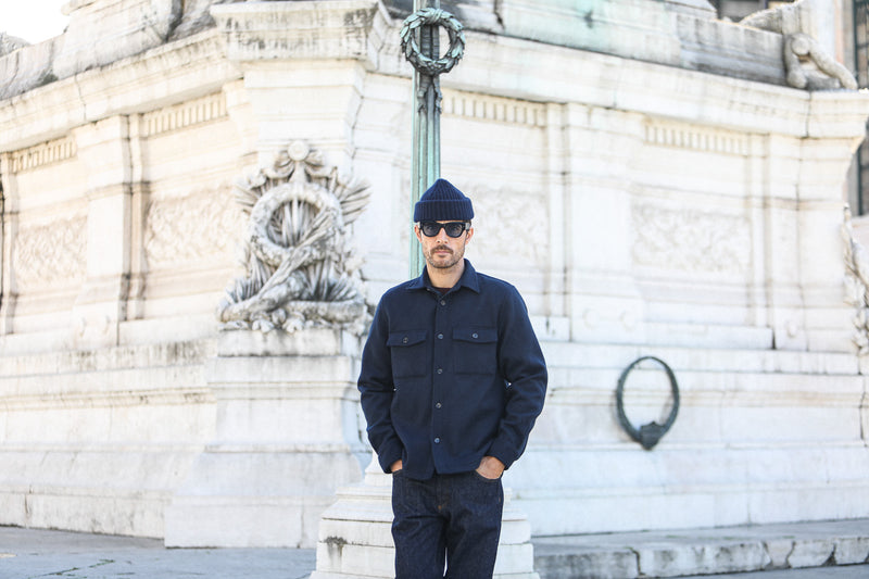 Surchemise Laine Lambswool Navy