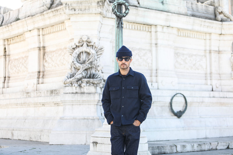 Surchemise Laine Lambswool Navy