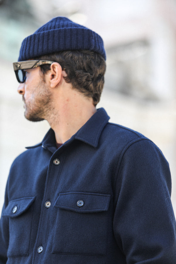 Surchemise Laine Lambswool Navy