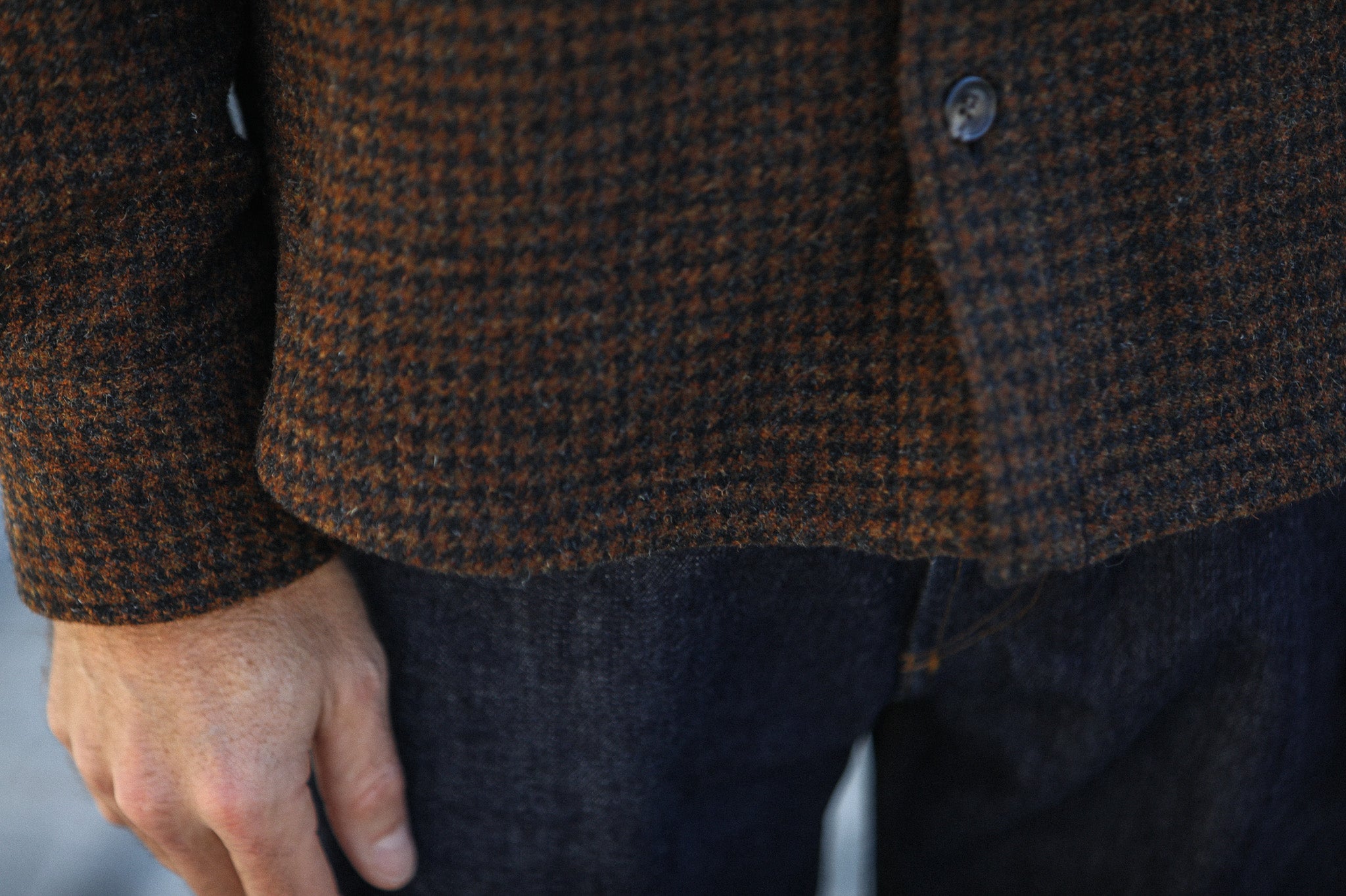 Surchemise Laine Pied Poule Brown & Black