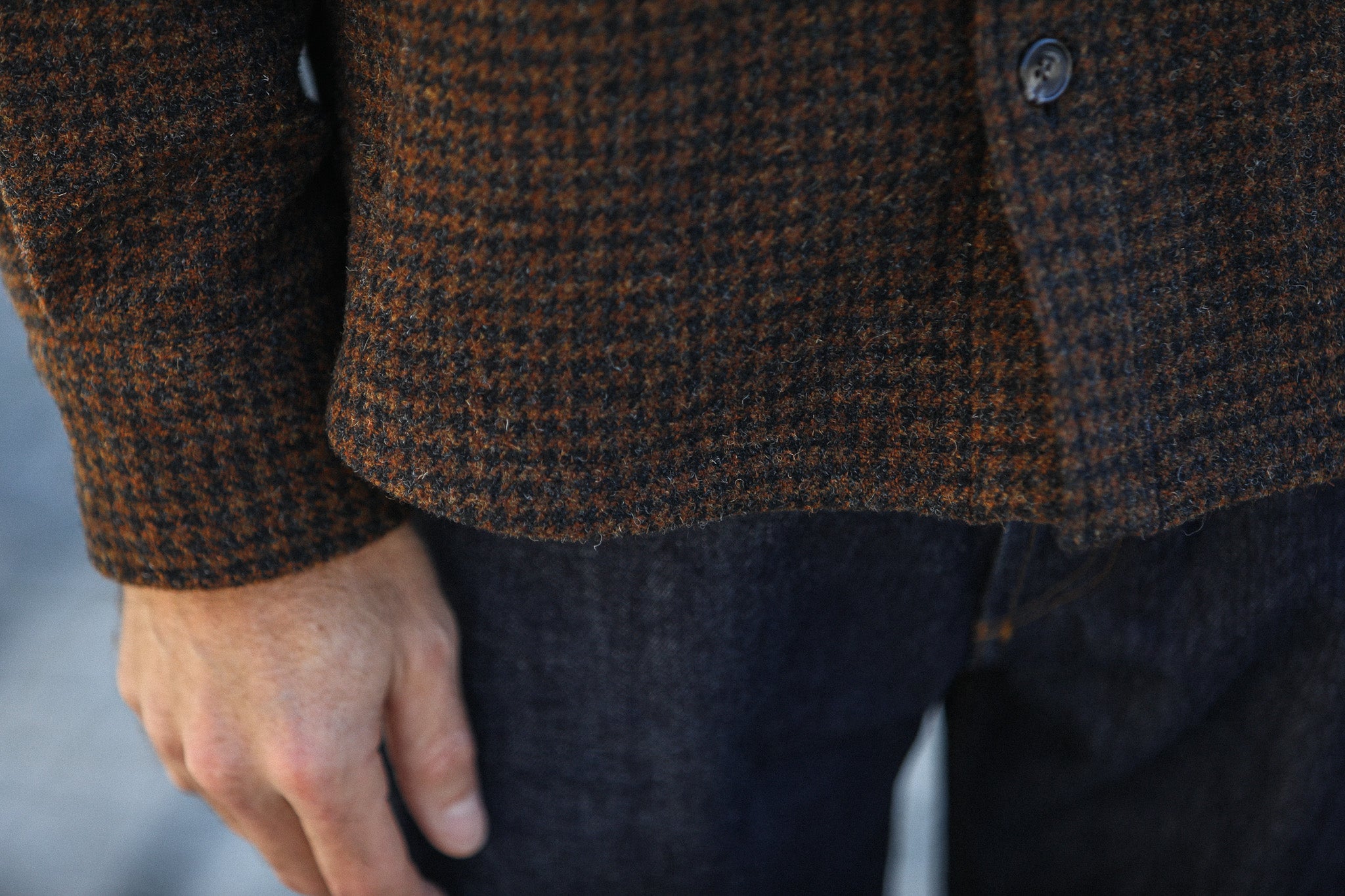 Surchemise Laine Pied Poule Brown & Black