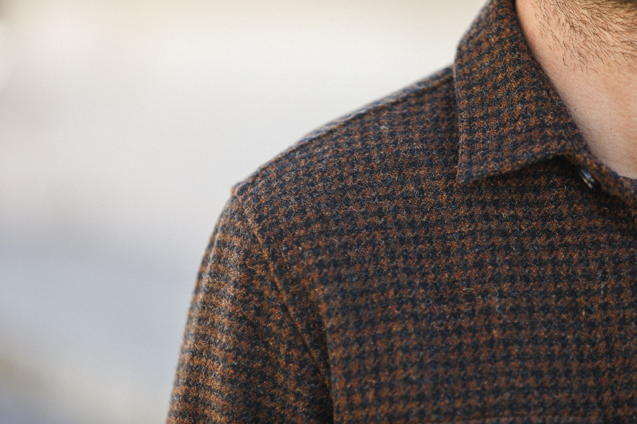 Surchemise Laine Pied Poule Brown & Black