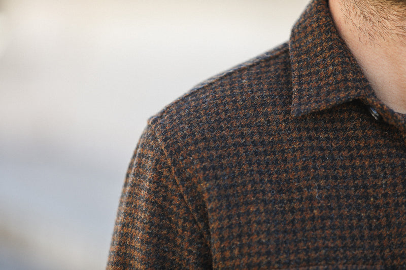 Surchemise Laine Pied Poule Brown & Black