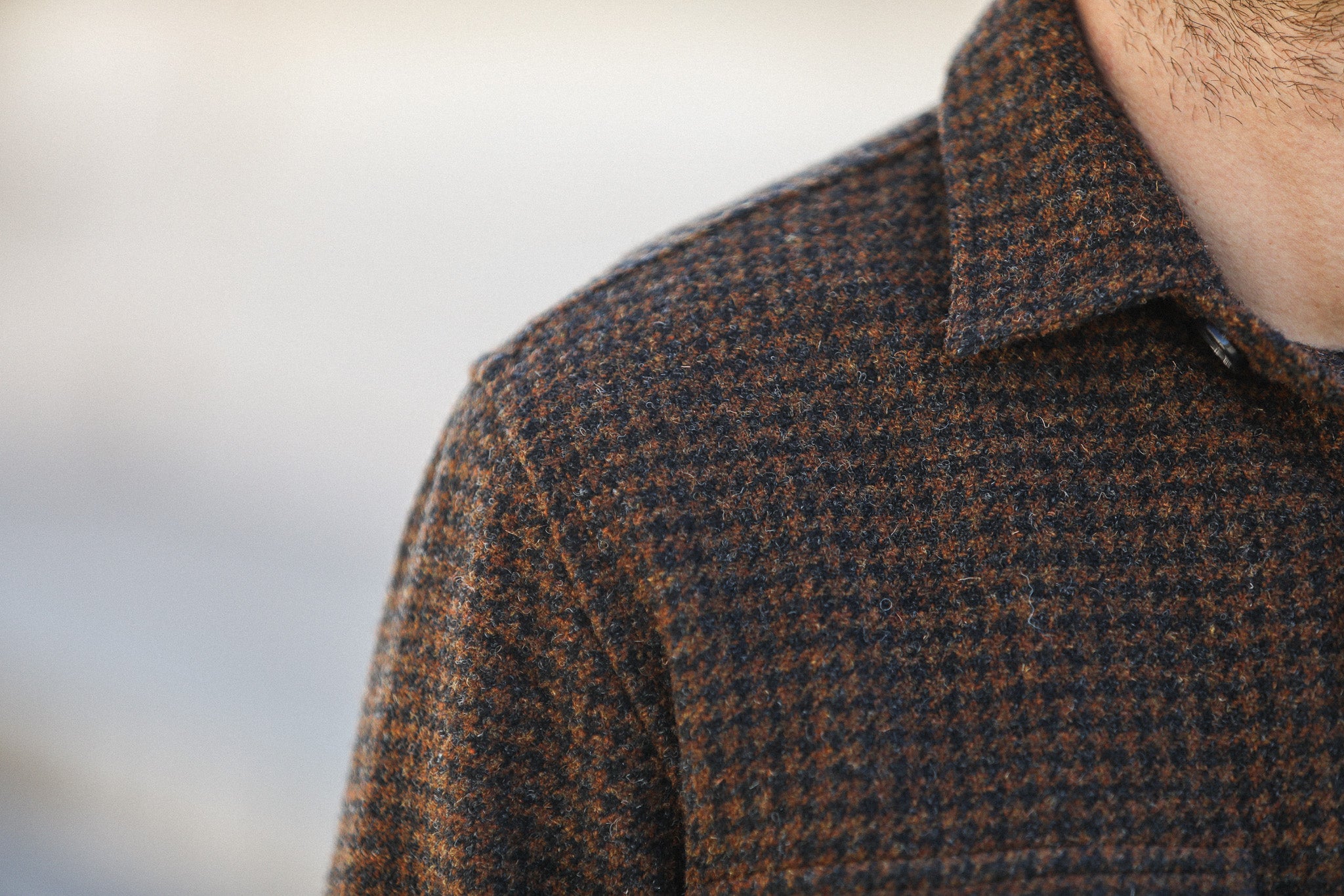 Surchemise Laine Pied Poule Brown & Black