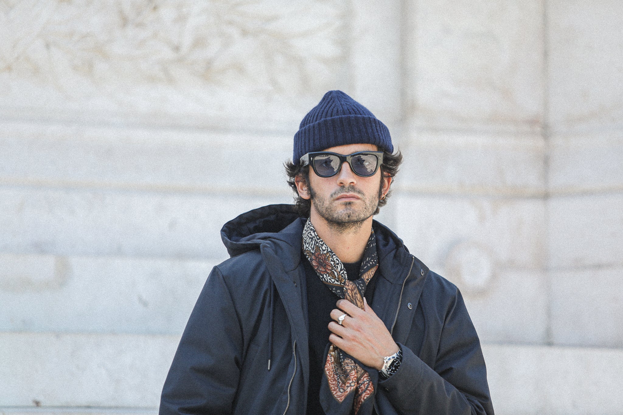 Parka Hiver Imperméable Navy - Isolation Primaloft