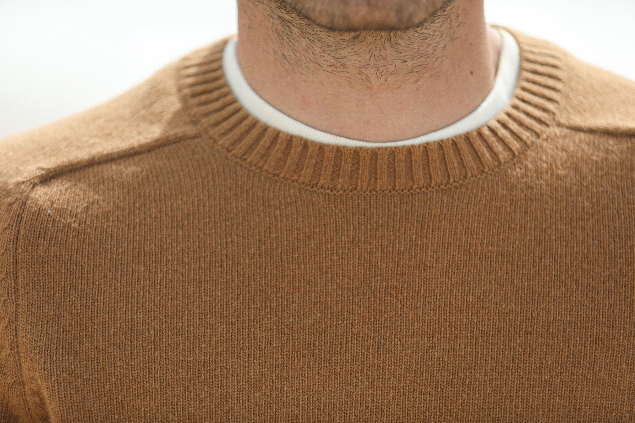 Pull Col Rond Lambswool Camel
